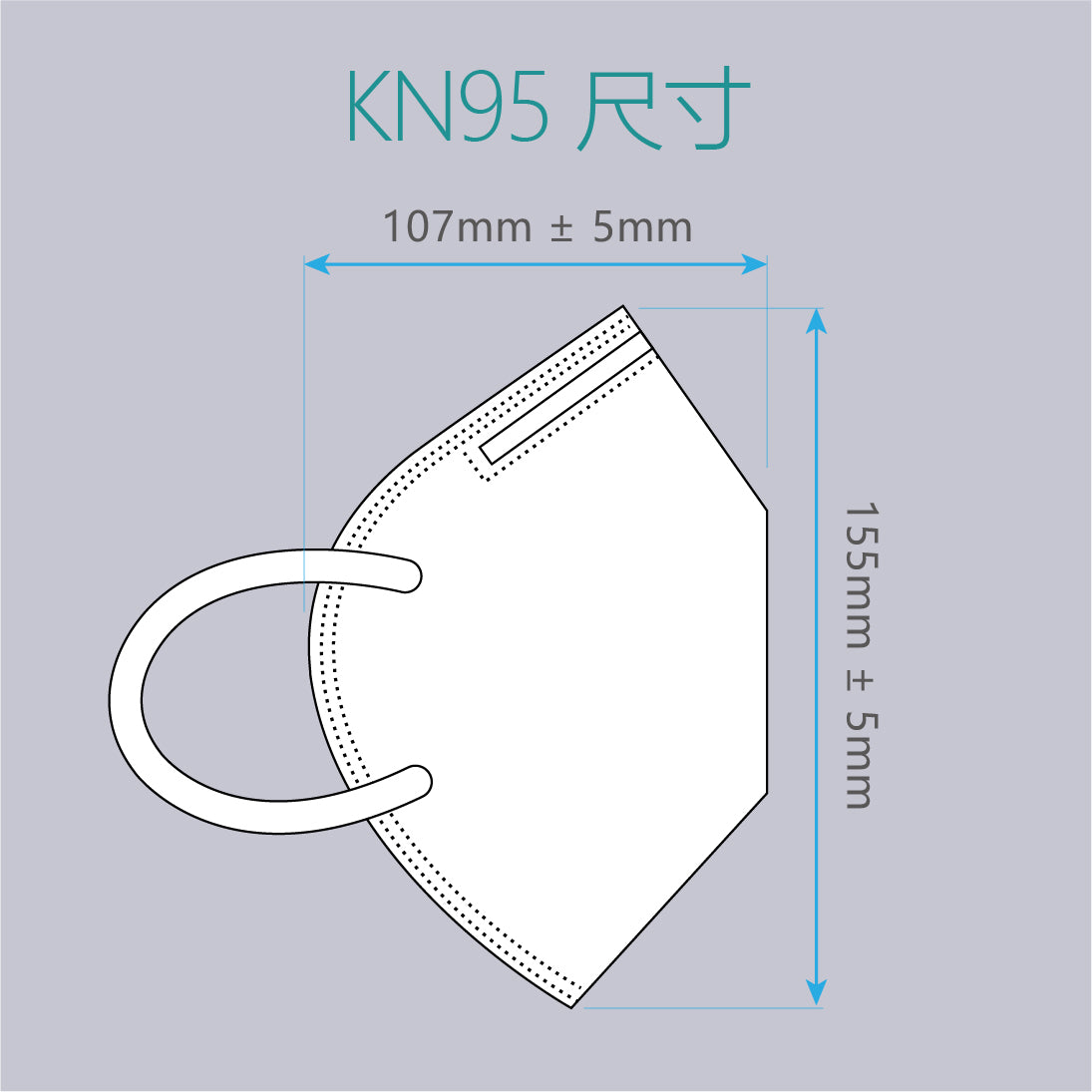KN95防護口罩 (5片 x 5包裝)